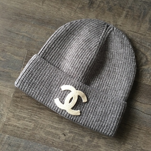 Chanel Gray Knit Beanie - Picture 1 of 4